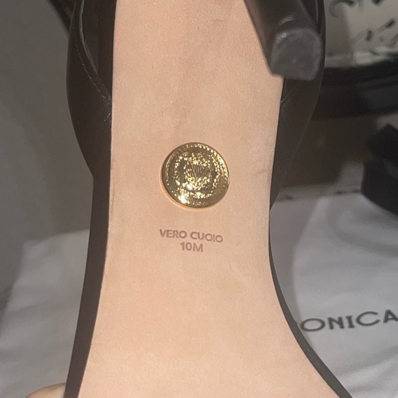 Veronica Beard Black Darcelle Ankle Strap Sandal Heeled Stiletto Leather Sz 10 - Picture 7 of 8